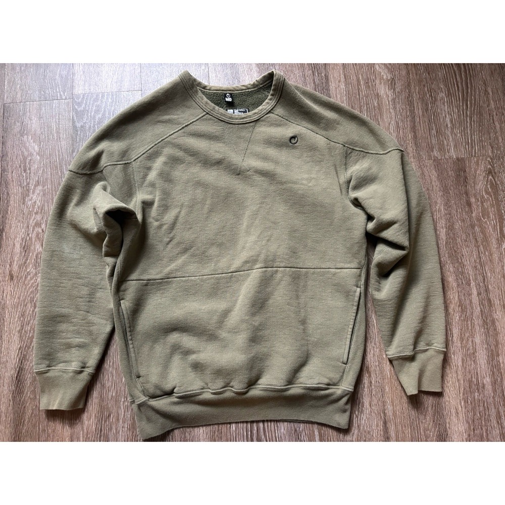 Origin USA The Heavy Sweatshirt Men's Size M green Crewneck Pockets Pullover